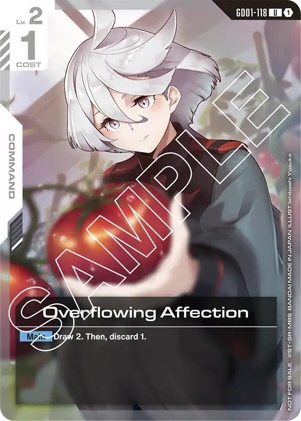 Overflowing Affection GD01-118 U Gundam card