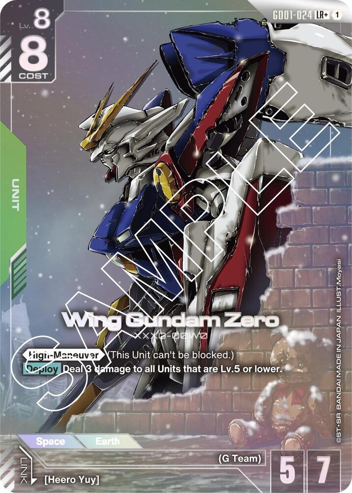 Wing Gundam Zero GD01-024 LR+ Gundam card