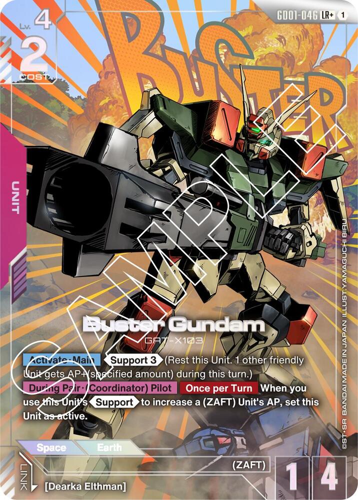 Buster Gundam GD01-046 LR+ Gundam card