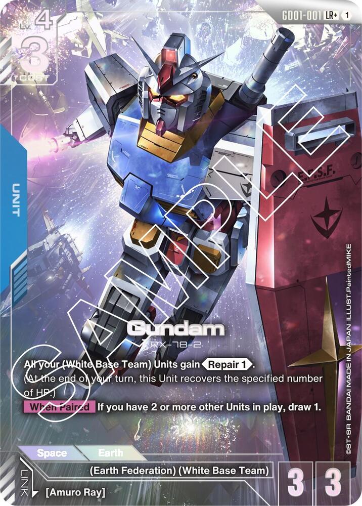 Gundam GD01-001 LR+ Gundam card