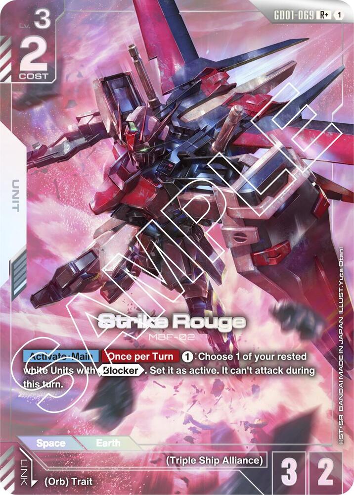 Strike Rouge GD01-069 R+ Gundam card