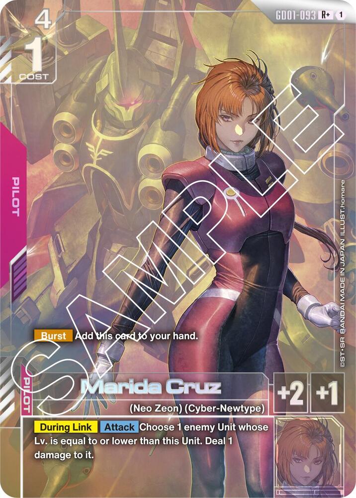 Marida Cruz GD01-093 R+ Gundam card