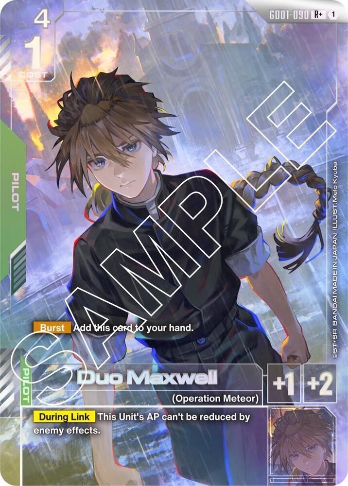 Duo Maxwell GD01-090 R+ Gundam card