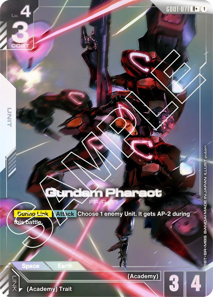 Gundam Pharact GD01-071 R+ Gundam card