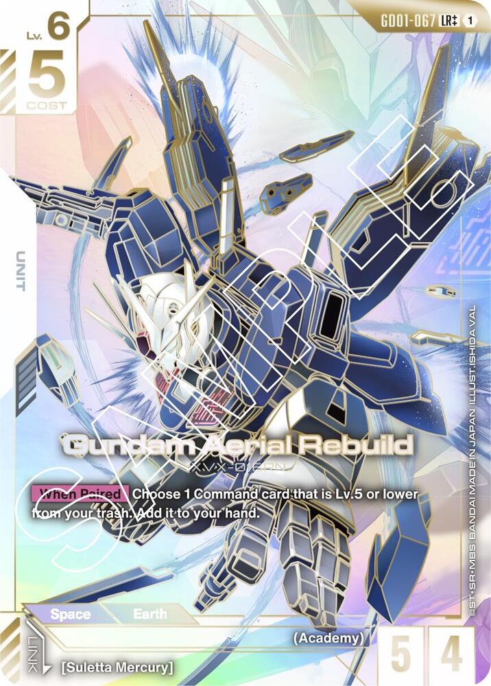Gundam Aerial Rebuild GD01-067 LR++ Gundam card
