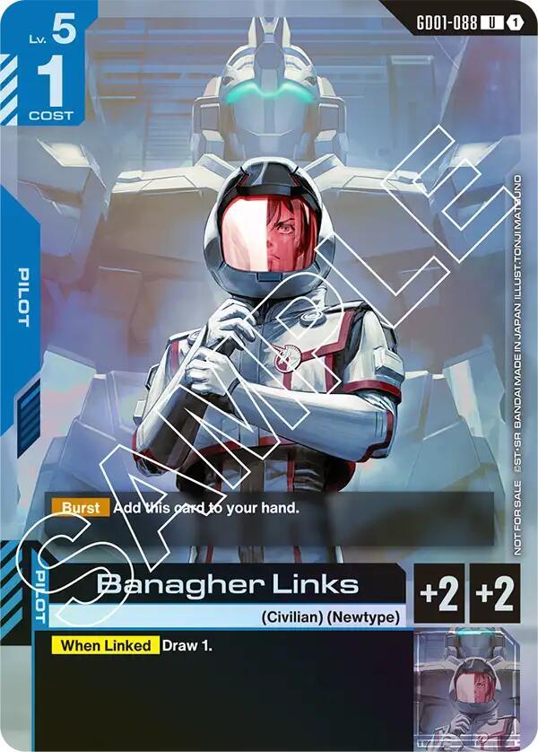 Banagher Links GD01-088 U Gundam card