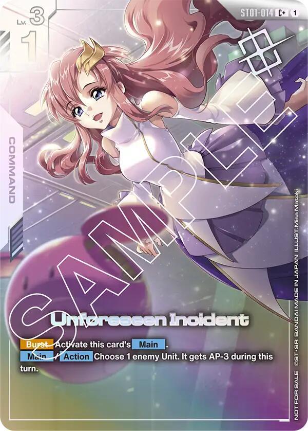 Unforeseen Incident ST01-014 C+ Gundam card