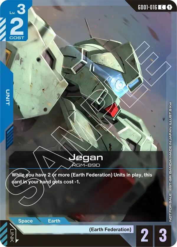Jegan GD01-016 C Gundam card