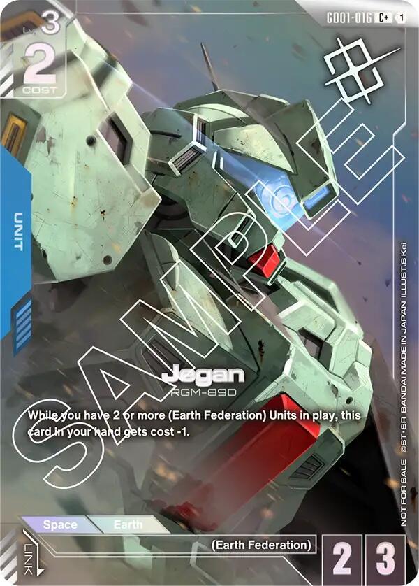 Jegan GD01-016 C+ Gundam card