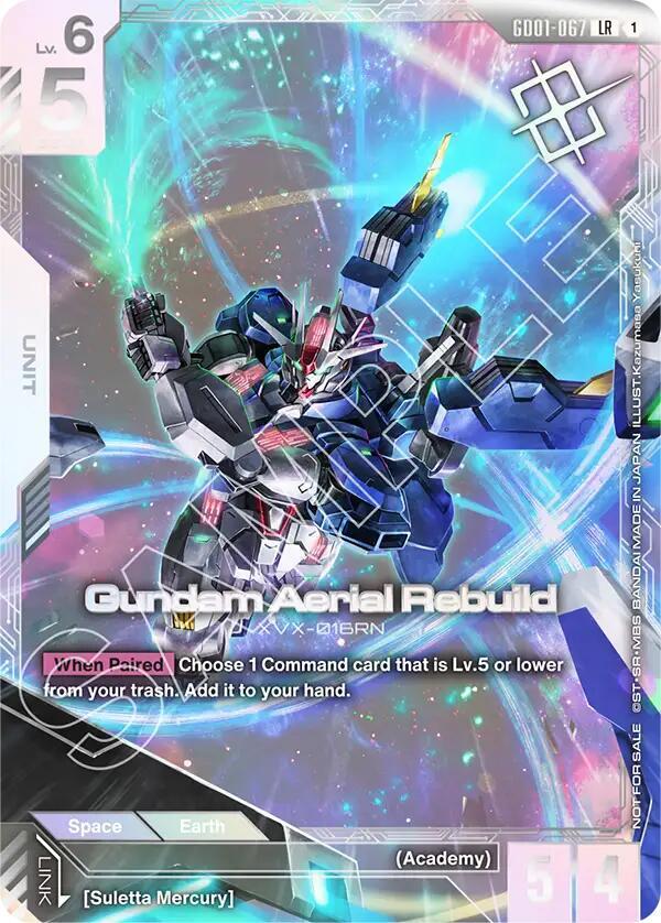 Gundam Aerial Rebuild GD01-067 LR Gundam card