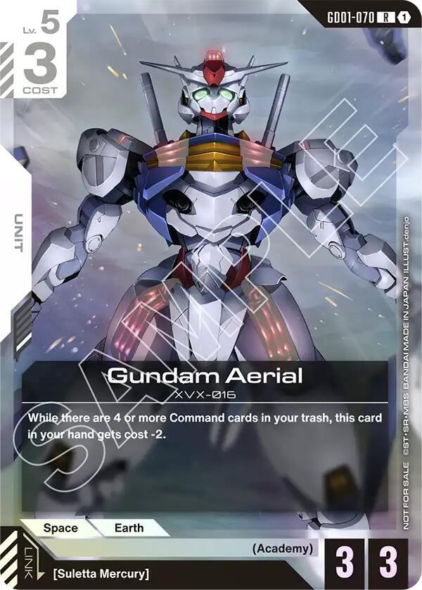Gundam Aerial GD01-070 R Gundam card