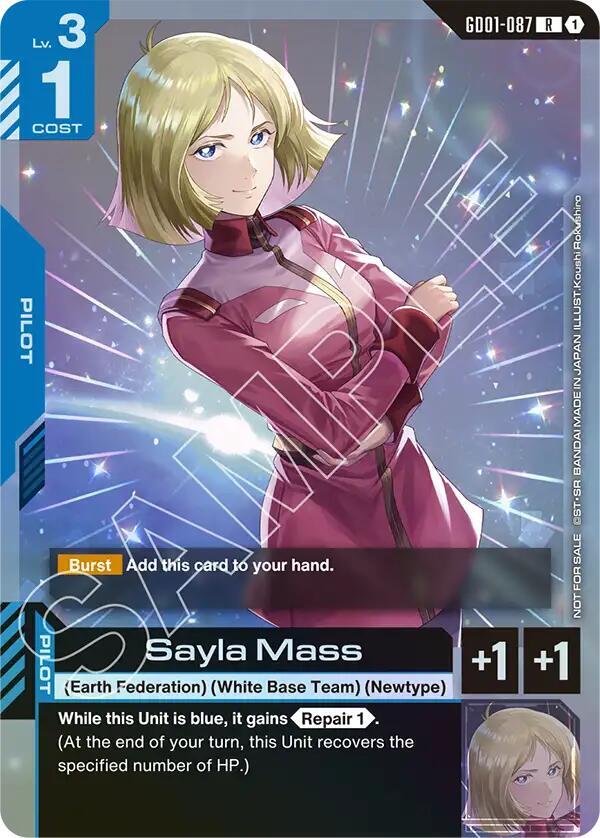 Sayla Mass GD01-087 R Gundam card