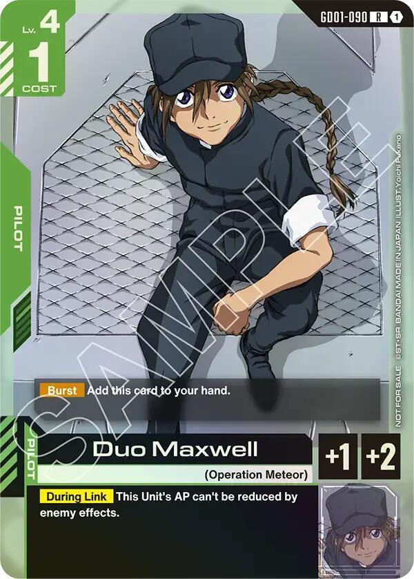 Duo Maxwell GD01-090 R Gundam card