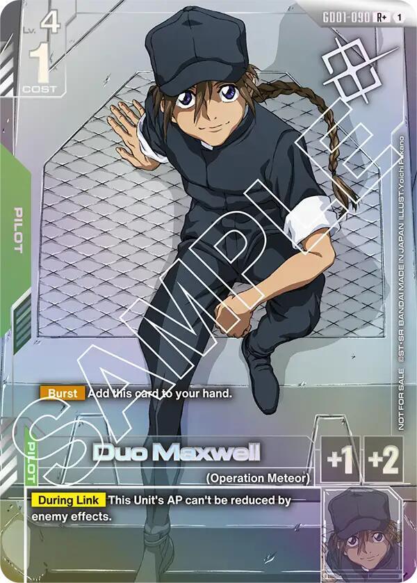 Duo Maxwell GD01-090 R+ Gundam card