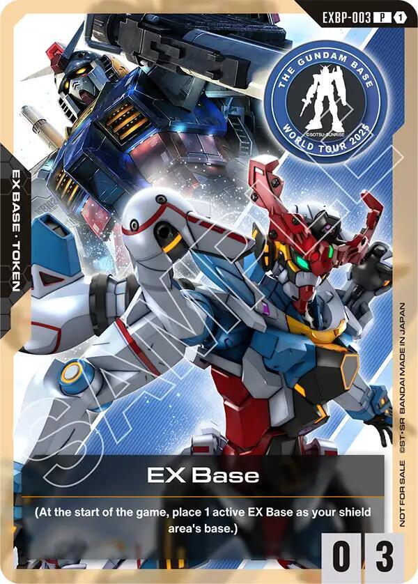 EX Base (Gundam Base Pop-Up World Tour) EXBP-003 Gundam card