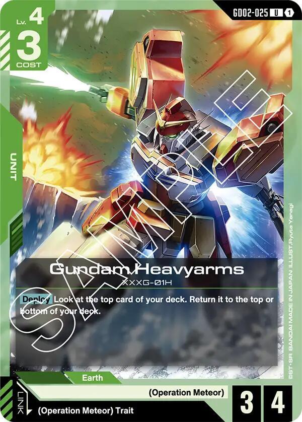 Gundam Heavyarms GD02-025 Gundam card