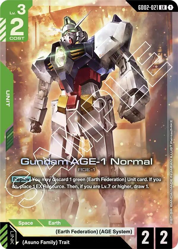 Gundam AGE-1 Normal GD02-021 Gundam card