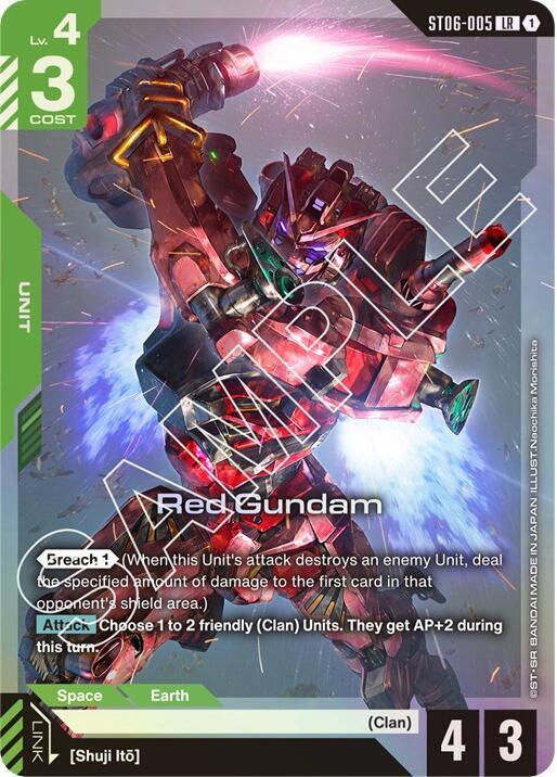 Red Gundam ST06-005 Gundam card