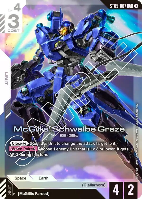McGillis' Schwalbe Graze ST05-007 Gundam card