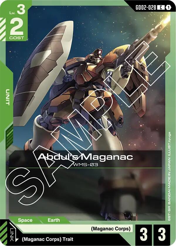 Abdul's Maganac GD02-028 Gundam card