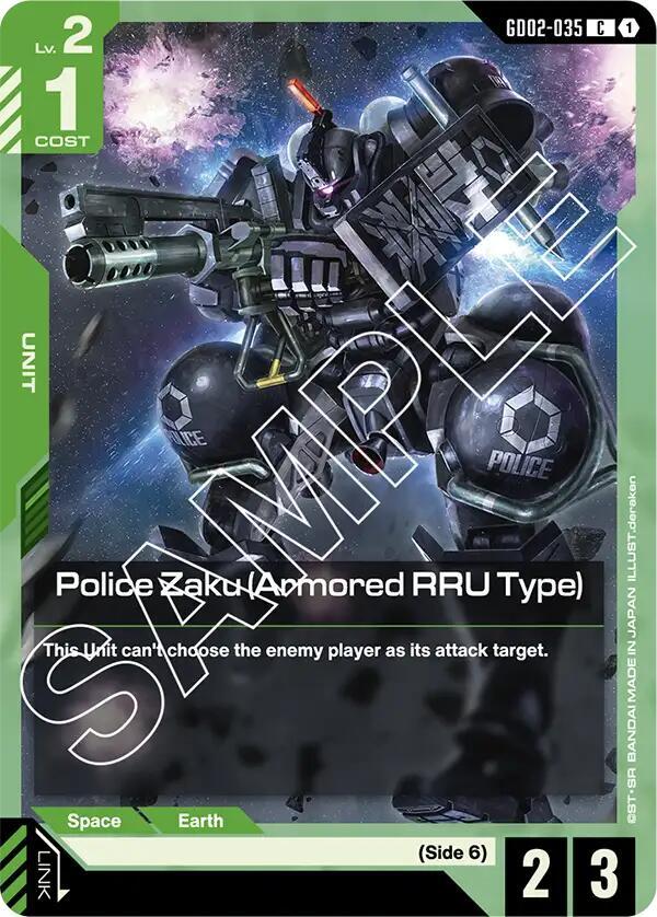 Police Zaku (Armored RRU Type) GD02-035 Gundam card