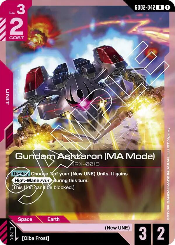 Gundam Ashtaron (MA Mode) GD02-042 Gundam card