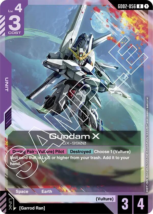 Gundam X GD02-056 Gundam card