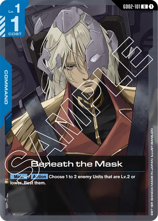 Beneath the Mask GD02-101 Gundam card