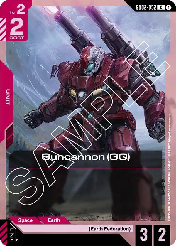 Guncannon (GQ) GD02-052 Gundam card