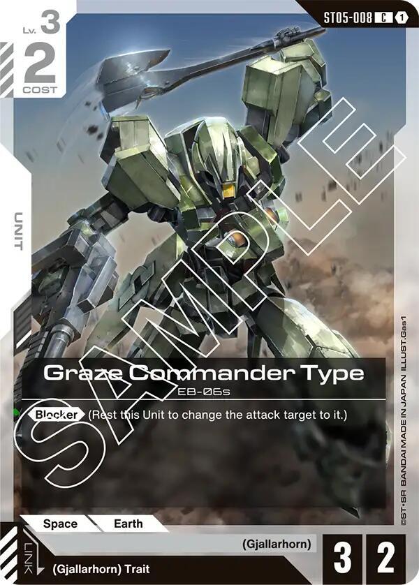 Graze Commander Type ST05-008 Gundam card