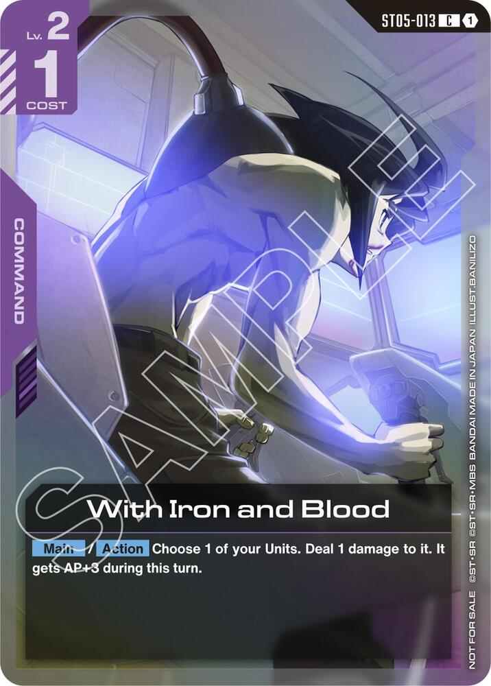 With Iron and Blood ST05-013 C Gundam card
