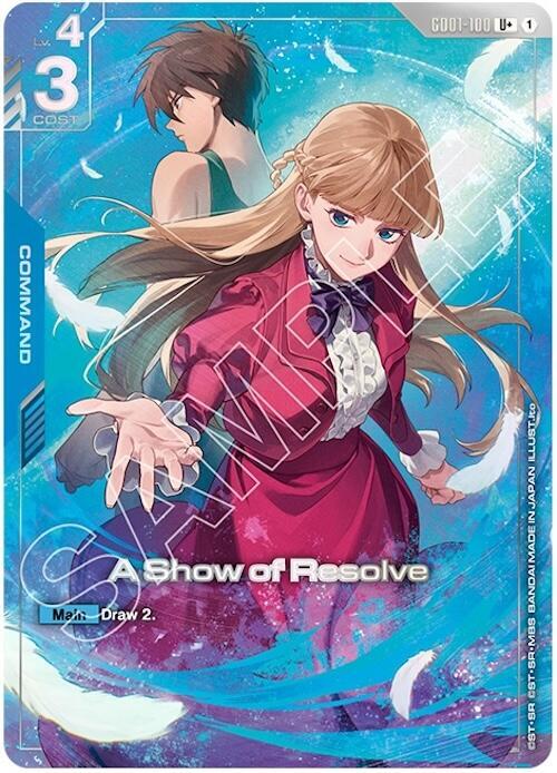 A Show of Resolve GD01-100 U+ Gundam card