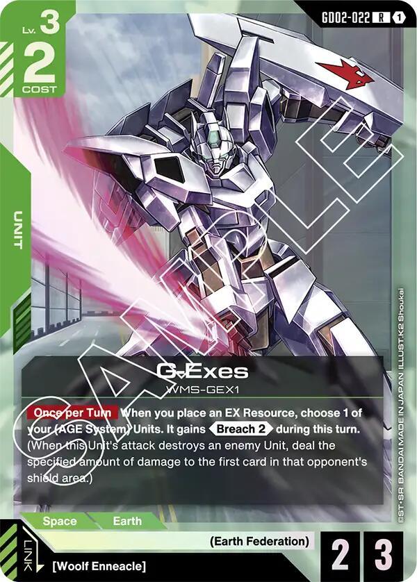 G-Exes GD02-022 Gundam card