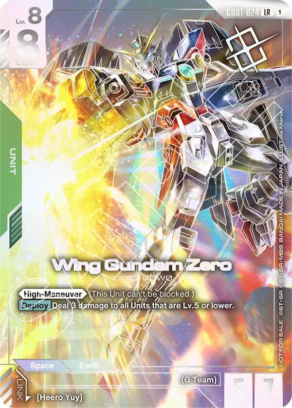 Wing Gundam Zero GD01-024 LR Gundam card