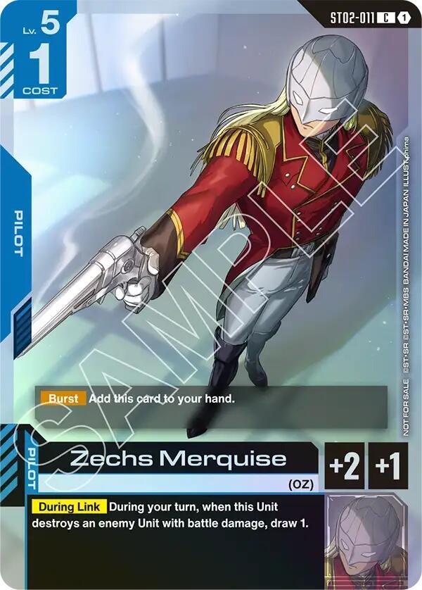 Zechs Merquise ST02-011 C Gundam card