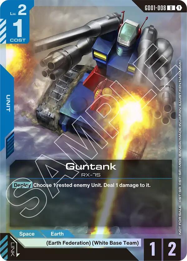 Guntank GD01-008 U Gundam card