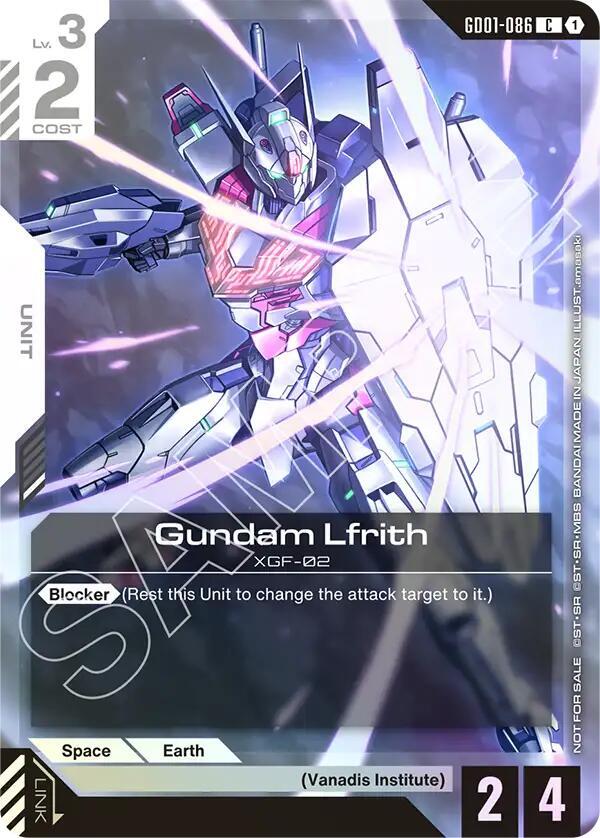 Gundam Lfrith GD01-086 C Gundam card