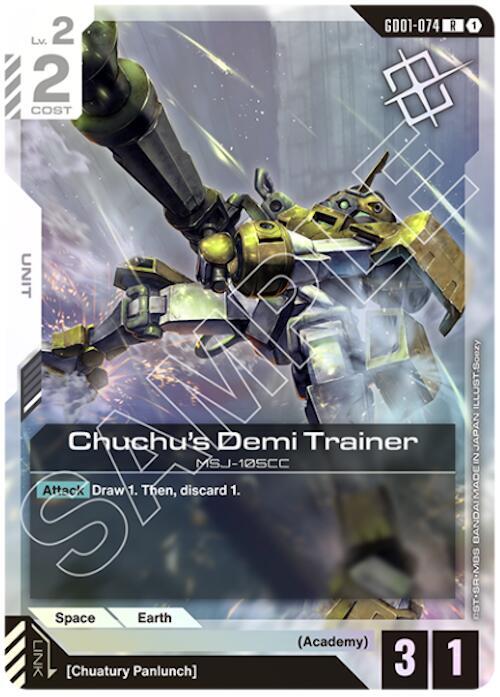 Chuchu's Demi Trainer GD01-074 R Gundam card