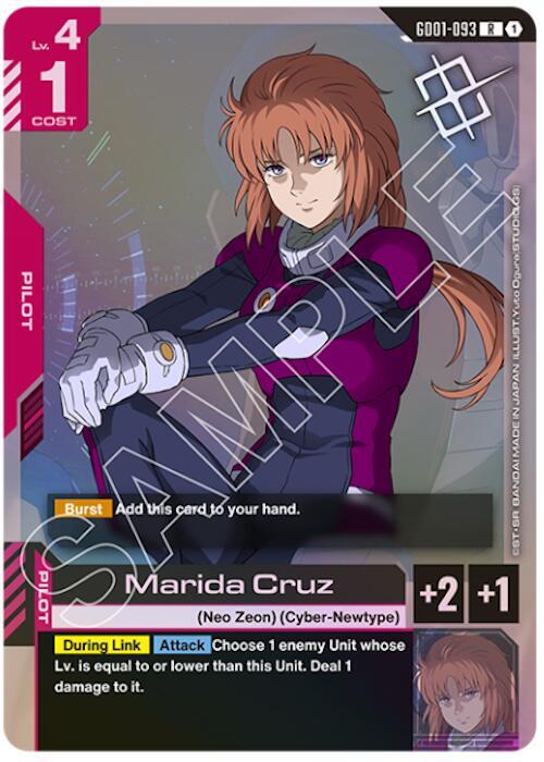 Marida Cruz GD01-093 R Gundam card