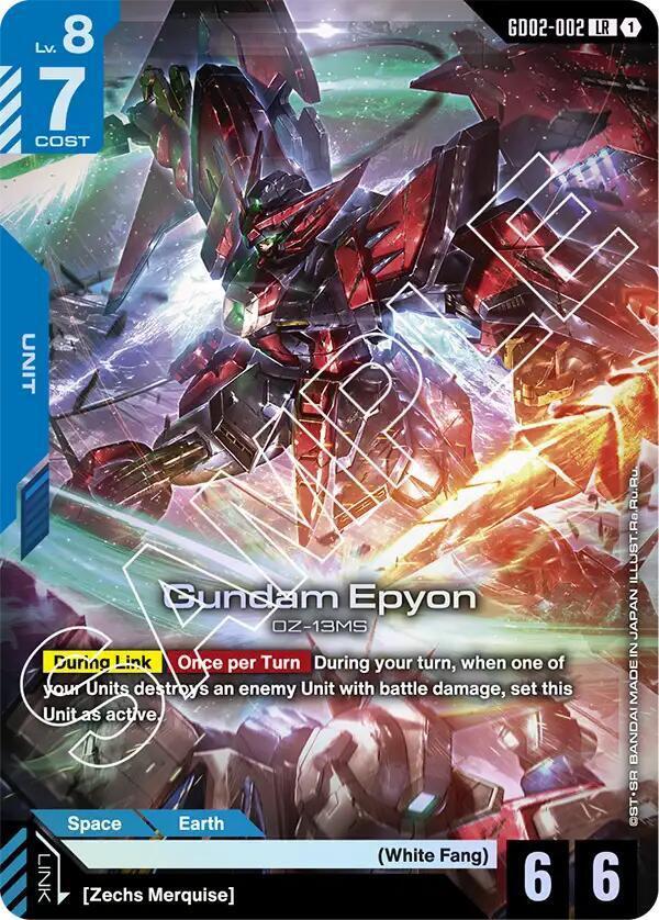 Gundam Epyon GD02-002 Gundam card
