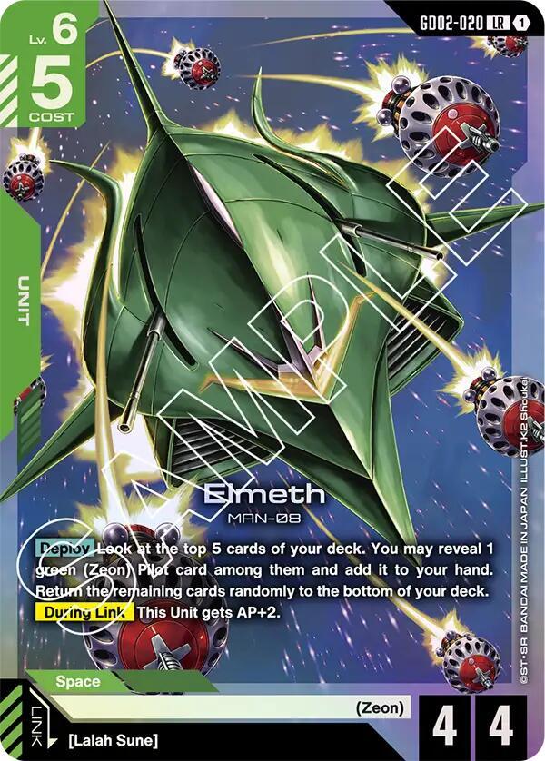 Elmeth GD02-020 Gundam card