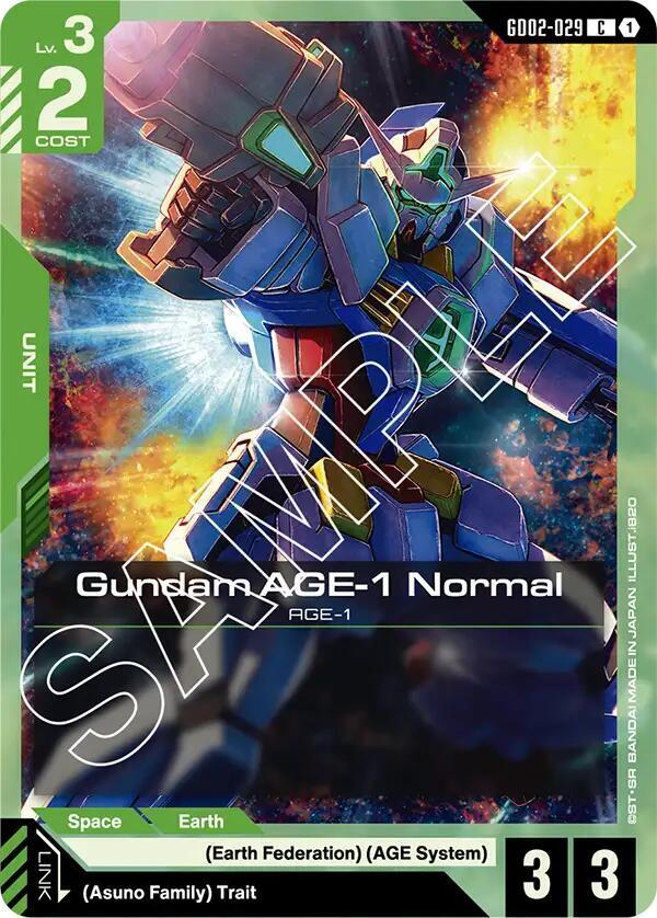 Gundam AGE-1 Normal GD02-029 Gundam card
