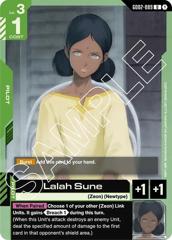 Lalah Sune GD02-089 Gundam card