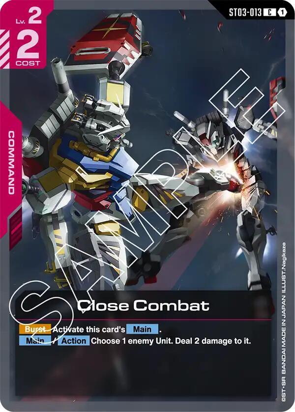 Close Combat ST03-013 C Gundam card