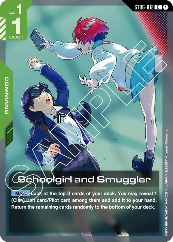 Schoolgirl and Smuggler ST06-012 Gundam card