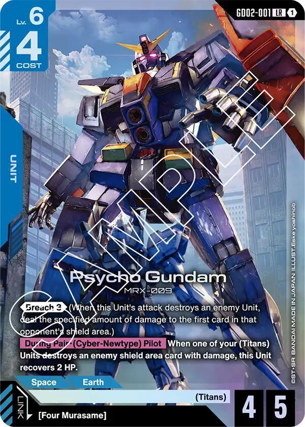 Psycho Gundam GD02-001 Gundam card
