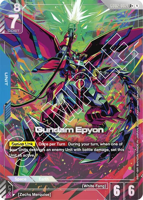 Gundam Epyon GD02-002 LR+ Gundam card