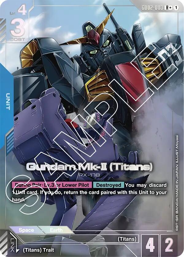 Gundam Mk-II (Titans) GD02-003 R+ Gundam card