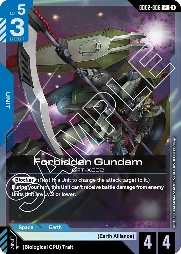 Forbidden Gundam GD02-006 Gundam card
