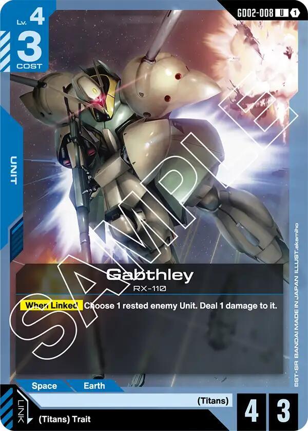 Gabthley GD02-008 Gundam card